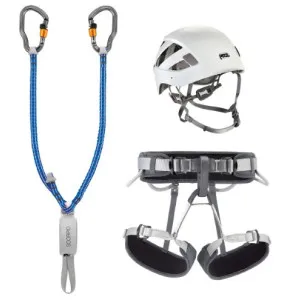 Kit arrampicata alpinismo Petzl VIA FERRATA VERTIGO